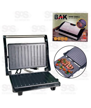 Mini Grill Elétrica 127V 750W Bak BK-GRL750-110