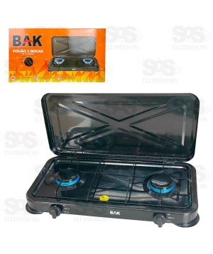 Fogareiro Camping à Gás 2 Bocas Bak BK-FGS2BOC