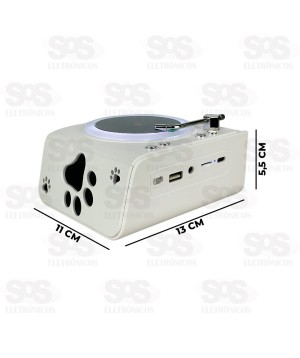 Caixa de Som Toca Disco 5W Eletromex EL-1067