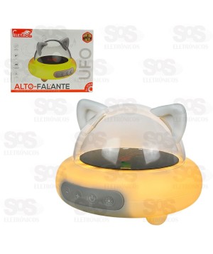 Luminária Com Caixa de Som Nave Espacial Eletromex EL-1069