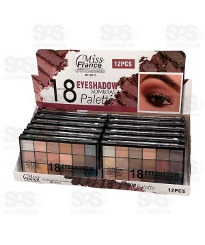 Maquiagem 18 Sombras Vaixa com 12 Unidades MF-8615