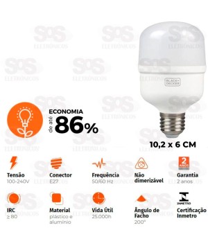 Lâmpada LED 20W 1600 Lumens Alta Potência Black Decker BDAP-1600