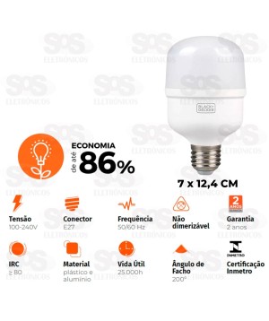 Lâmpada LED 30W 2400 Lumens Alta Potência Black Decker BDAP-2400