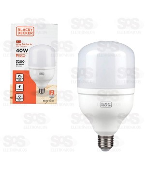 Lâmpada LED 40W 3200 Lumens Alta Potência Black Decker BDAP-3200