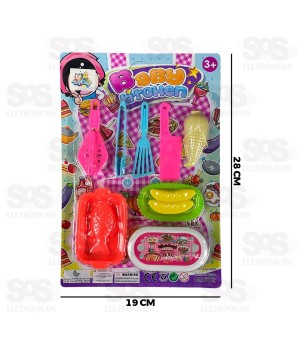 Conjunto Comidinhas Kitchen 9 Peças Toy King TK-AB5177