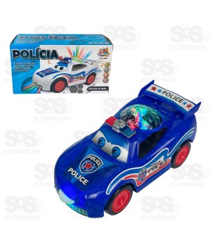 Carro De Policia Bate e Volta Com Luzes e Sons Toy King TK-1606