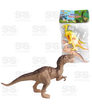Kit Dinossauros Com 3 Peças Toy King TK-5456