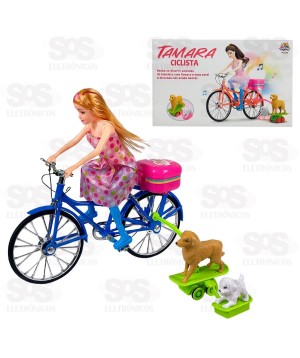 Boneca Tamara Ciclista Com Luzes e Sons Toy King TK-2383