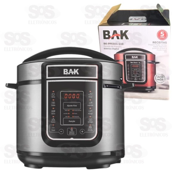 Panela de Pressão Elétrica Digital Bak BK-PPE501-110