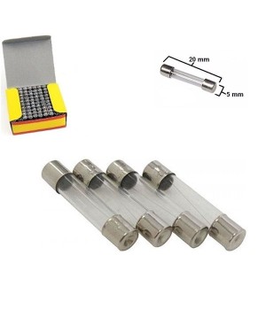 Fusivel de Vidro 2,5A 5x20mm Com 100 Unidades