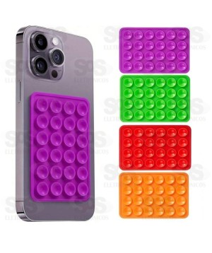 Suporte De Celular Ventosa Adesivo Polvo Cores Sortidas