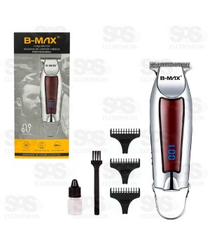 Máquina De Cortar Cabelo Profissional Com Visor LCD B-Max BM-C024
