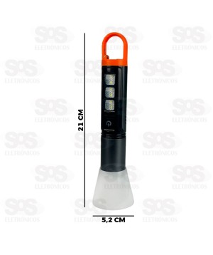 Lanterna LED Sabre Com Abajur Destacável B-Max BM-8524