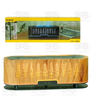Difusor Umidificador Aromático Ultrassônico 200ML Com LED B-Max BM084