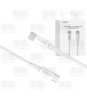 Cabo De Carregamento Type C Para Type C 1 Metro Kaidi KD-02C