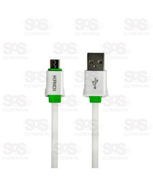 Cabo De Carregamento USB Para Micro V8 3 Metros Kaidi KD-330M