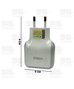 Carregador 2 USB 2.4A Com Cabo Micro USB V8 Kaidi KD-605S