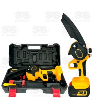 Motosserra Elétrica Portátil 6 Polegadas Recarregável B-Tek BT-DZ20