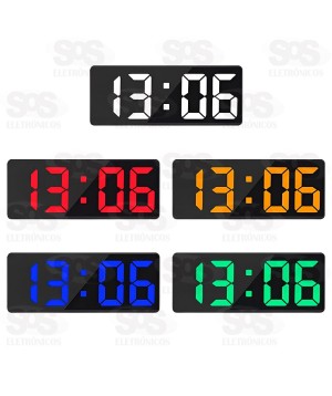 Relógio de Mesa Digital LED Colorido GH0712L