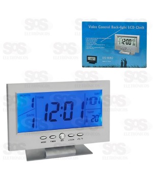 Relógio de Mesa Digital LCD Com Temperatura DS-8082