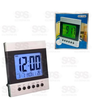 Relógio de Mesa Digital LCD Com Temperatura DS-2088