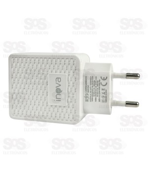Carregador USB 3.0 + PD 40W Com Cabo Type C Inova CAR-3133C