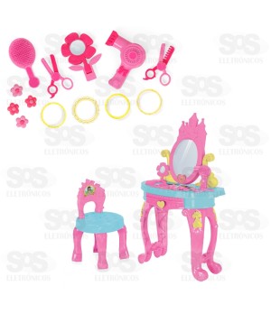 Penteadeira da Princesa Com 13 Acessórios Homeplay 3117