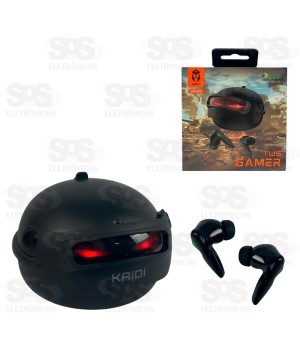 Fone Sem Fio Bluetooth Gamer TWS Capacete Com LED Kaidi KD-777