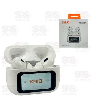 Fone De Ouvido Sem Fio Bluetooth TWS Com Tela Touch Kaidi KD-7019