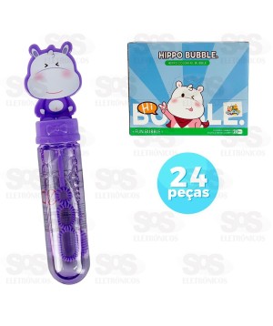 Lança Bolhas Hipopótamo Caixa Com 24 Unidades Toy King TK-AB8215