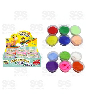 Massinha Pula Pula de E.V.A Caixa Com 12 Cores Toy King TK-PP01