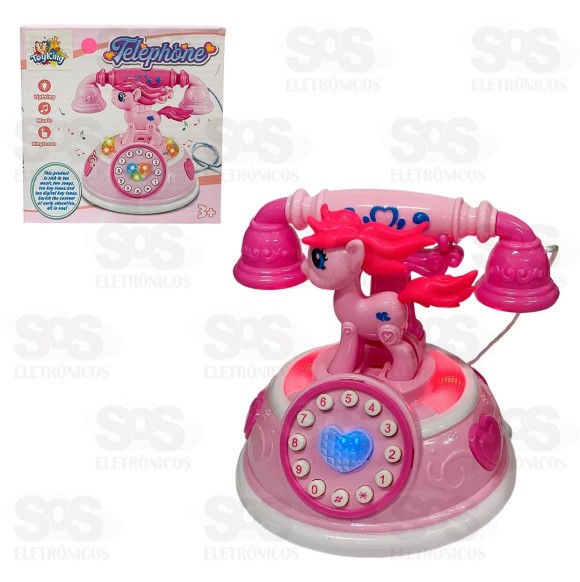 Telefone Infantil Clássico Unicórnio Toy King TK-AB3008