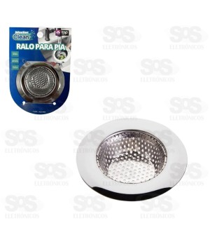 Ralo De Aço Inox Para Pia 7,2cm Top Útil TOP0688