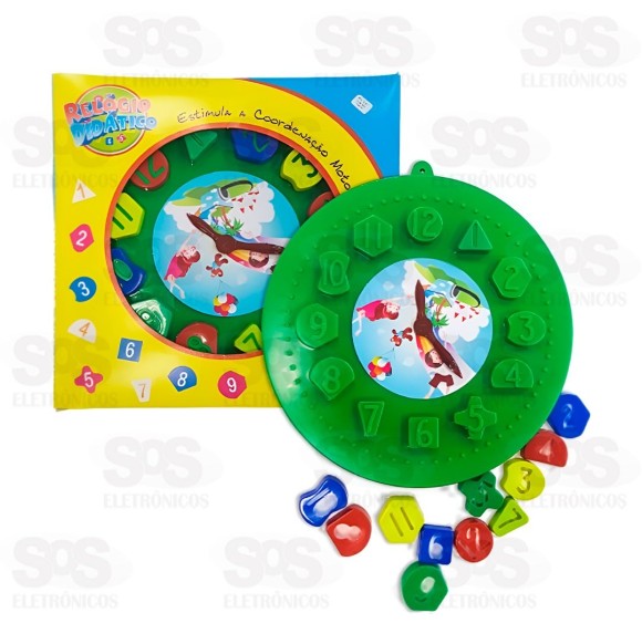 Relógio Didático Colorido Mini Toys 0944