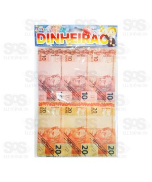 Cédulas Notas de Dinheiro Para Brincar 35 Notas Mini Toys 0145