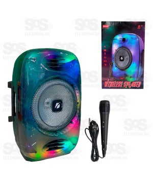 Caixa De Som 20W LED Com Microfone KTS-1896