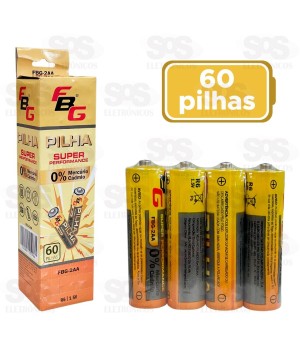 Pilha AA Embalagem Com 60 Unidades 1.5V FBG-2AA