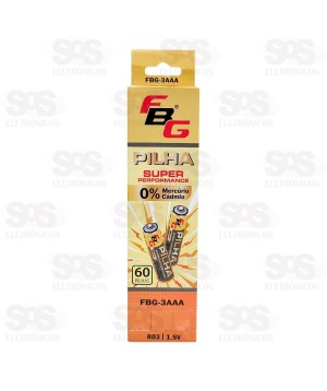 Pilha AAA Embalagem Com 60 Unidades FBG-3AAA