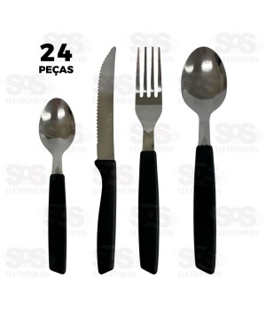 Jogo de Talheres Inox 24 Peças Top Útil TOP1640