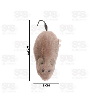 Ratazana De Pelúcia à Corda Cores Variadas Toy King TK-AB5200