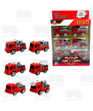 Patrulha Do Resgate 6 Carrinhos Fricção Toy King TK-AB4552