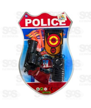 Kit Policial Com Lança Dardos Toy King TK-AB5652