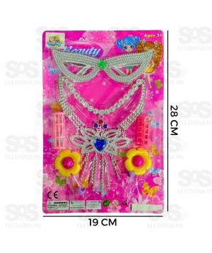 Kit Princesa Baile De Máscaras 6 Peças Toy King TK-AB5059