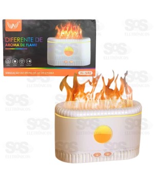 Umidificador Difusor Efeito De Chama Com LED 200ml Altomex  AL-1682