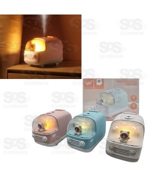 Umidificador Difusor Bear Bus Com LED 350ml Altomex  AL-1689