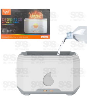 Difusor Umidificador Efeito De Chama Com LED 200ml Altomex  AL-1678