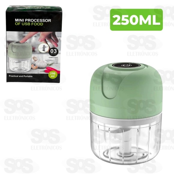 Mini Processador Elétrico 250 ml Modelos Sortidos