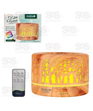 Umidificador Difusor Aromático Com LED 500ML Ohey DL-554