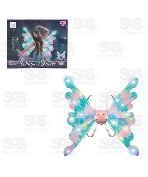 Asas De fada Infantil Com LED e Música Modelos Variados BL-0022