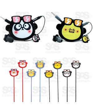 Fone De Ouvido Colorido Com Fio Fofinhos Xtrad LC-882